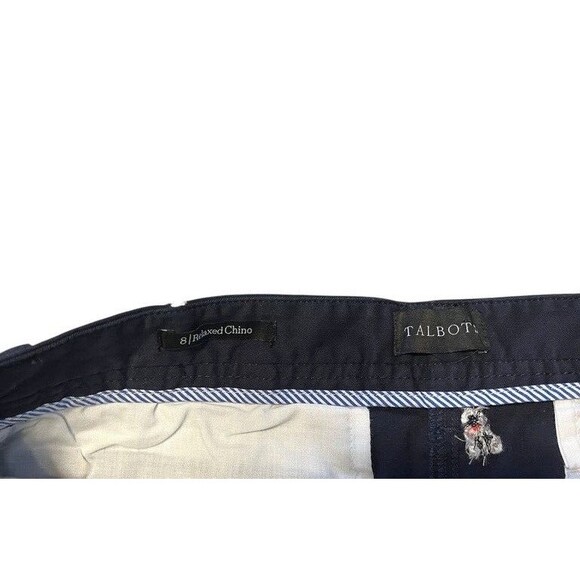 Talbots Women's Size 8 Pants Relaxed Chino Ankle Embroidered Dog Blue Office - Picture 3 of 8